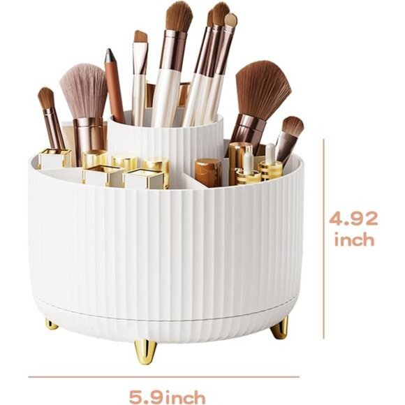 360° Rotate Makeup Brush Holder Organizer - Picture 11 of 14